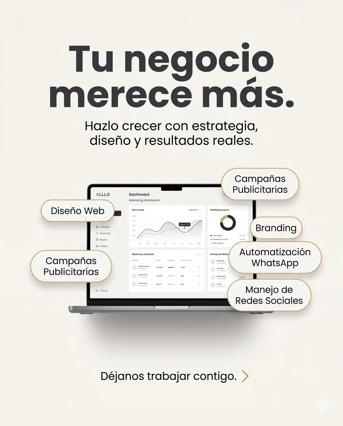 Ejemplo de diseño publicitario realizado por ALLLO Studio